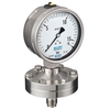 Pressure gauge with hydraulic separation diaphragm Type: 39051 Stainless steel/Safety glass R100 Measuring range 0 - 1 bar 1/2" BSPP